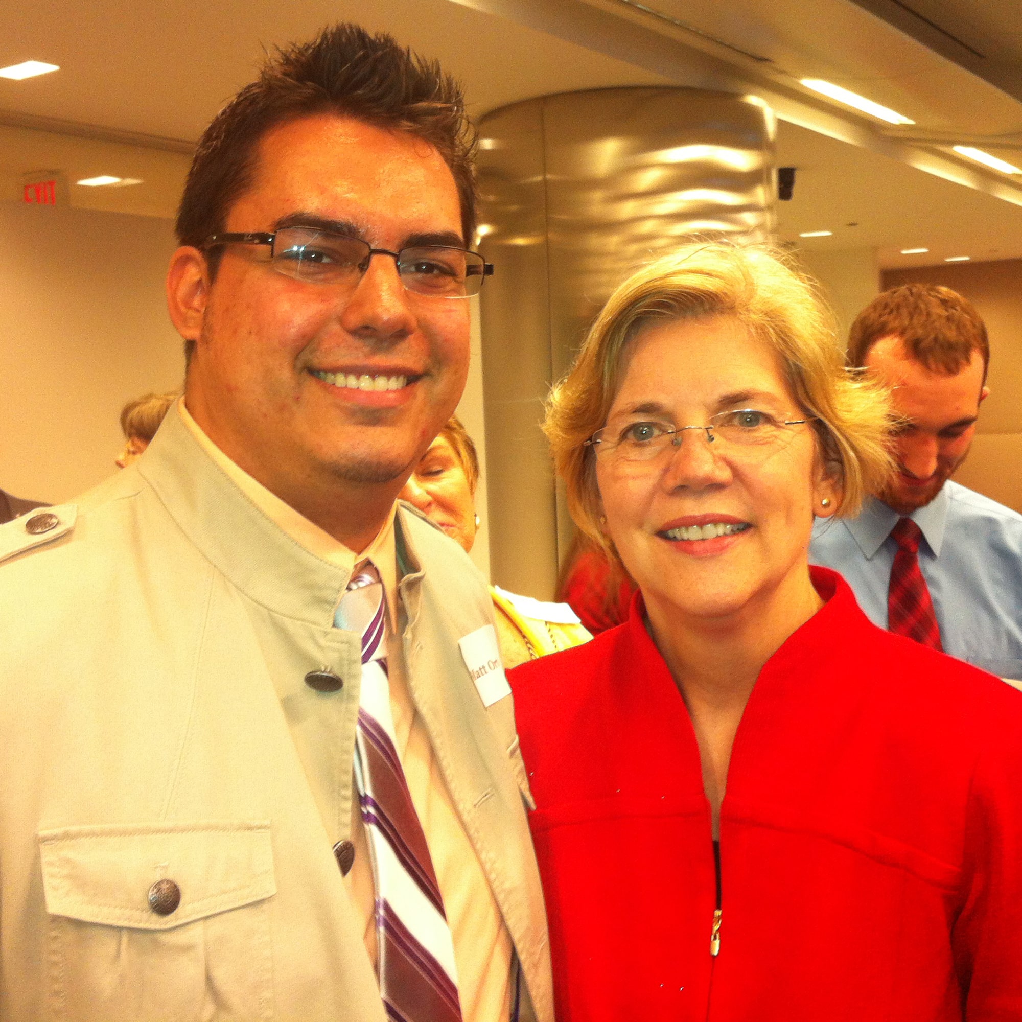 Matt Ortega with Elizabeth Warren